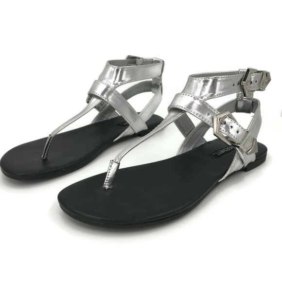 ShoeMint T-Strap Sandals Size 6 Med Ankle Straps - Picture 1 of 8